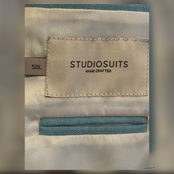 Vintage Turquoise StudioSuits Blazer Sports Coat - 50L - Picture 7 of 7